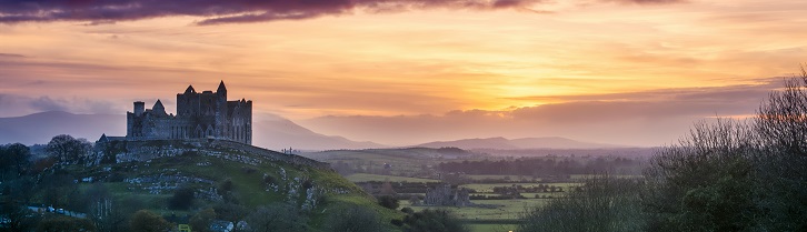 Sunset At The Rock Of Cashel, Co Tipperary [726X206px]